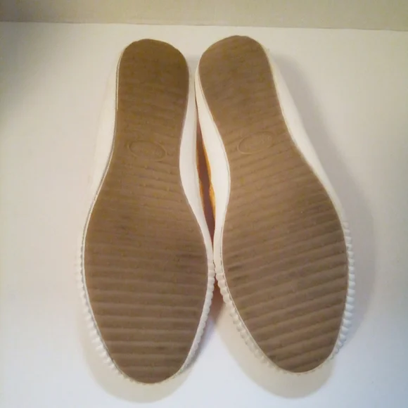 Dr. Scholls Jot It Down Deck Shoes Yellow Tie Dyed Slip-On Size 6.5 Pre-owned - Picture 7 of 11